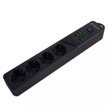 Power Strip Proove Power Socket P-04 (4 Outlets + 4 USB + 2 Type-C) 2M