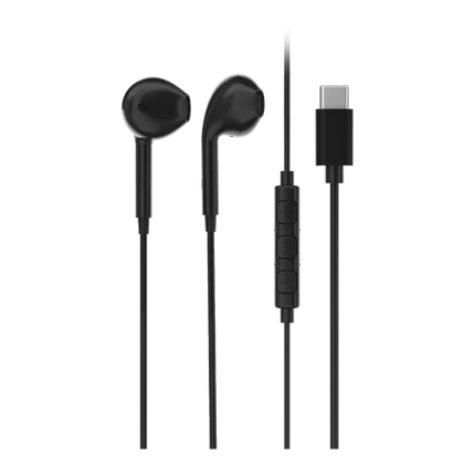 سماعة باورولوجي (Powerology) ستيريو بمنفذ Type-C (طول 1.2 متر) - أسود وأبيض