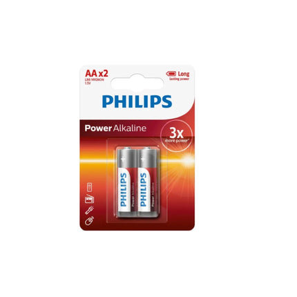Philips Power Alkaline AA Batteries (2 Pack) – view 2
