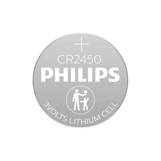 Philips CR2450 Lithium Coin Cell Battery 5-Pack
