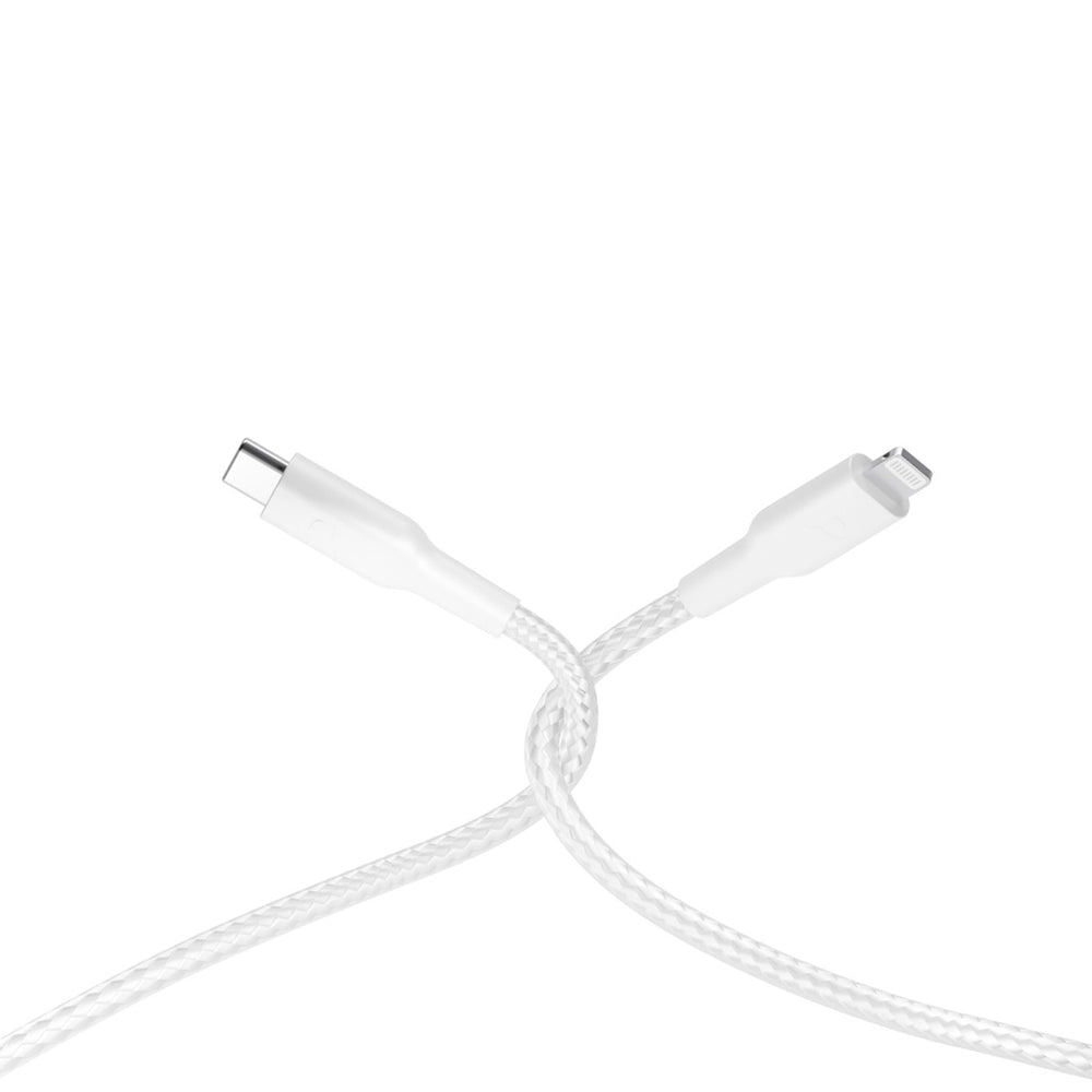 كابل باورولوجي (Powerology) المجدول من USB-C إلى Lightning بقوة 60 واط - بطول 1.2 متر شحن سريع ومتين كابل باورولوجي (Powerology) المجدول من USB-C إلى Lightning بقوة 60 واط - بطول 1.2 متر شحن سريع ومتين