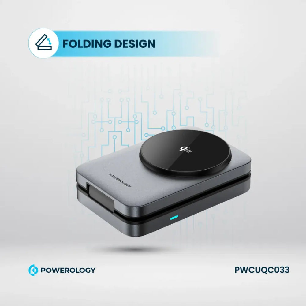 Powerology Qi2 Multi-Device Fast Charging Hub with MagSafe Compatibility - Black Powerology Qi2 Multi-Device Fast Charging Hub with MagSafe Compatibility - Black