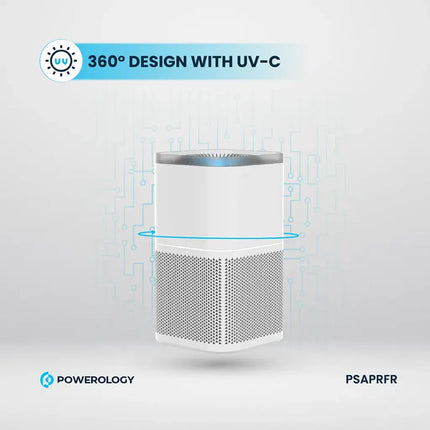 منقي هواء ذكي باورولوجي (Powerology) مع نظام ترشيح بـ 3 مراحل وتغطية 45 متر مربع