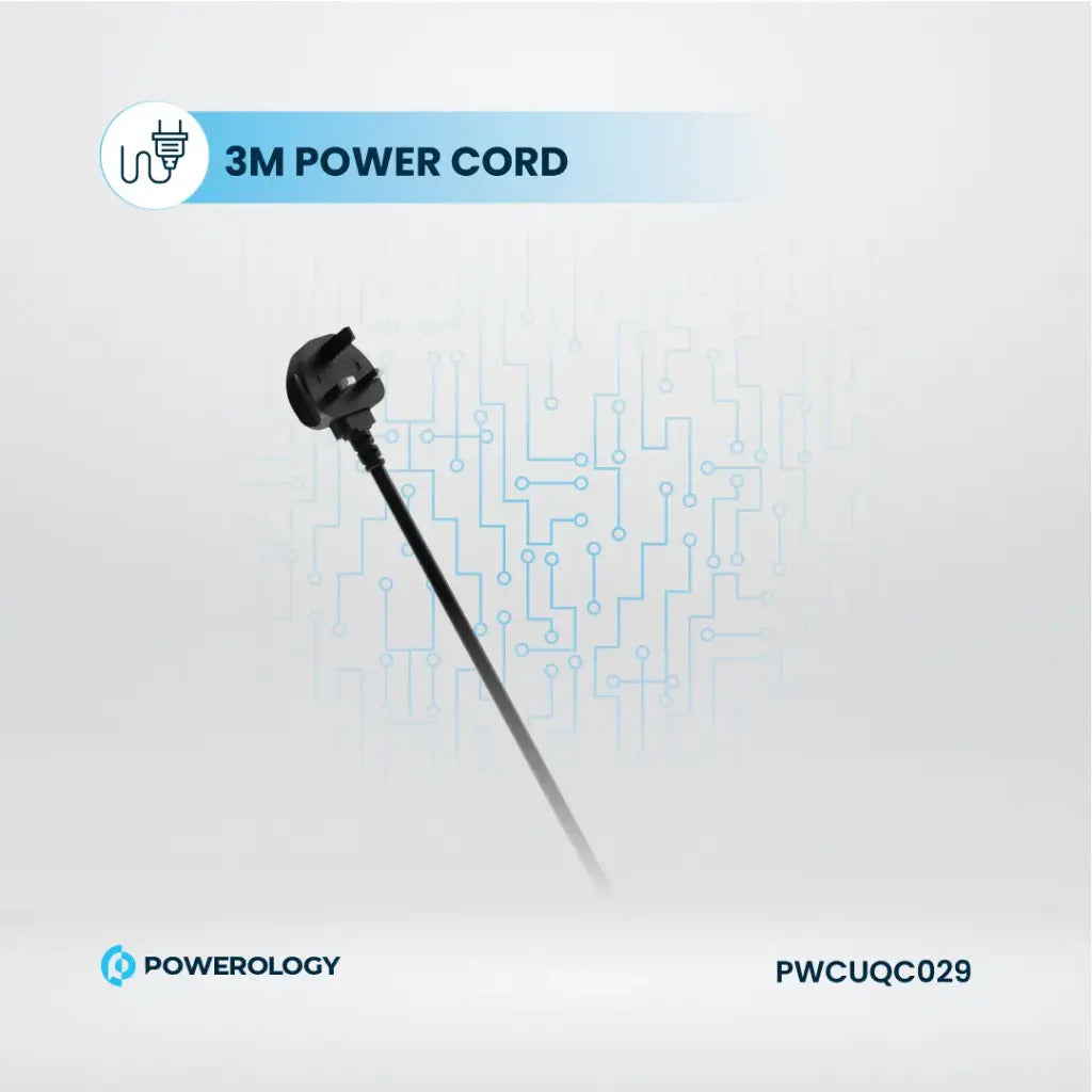 توصيلة كهرباء باورولوجي (Powerology) بقدرة 2500 واط مع 4 منافذ AC وكابلات مدمجة قابلة للسحب توصيلة كهرباء باورولوجي (Powerology) بقدرة 2500 واط مع 4 منافذ AC وكابلات مدمجة قابلة للسحب