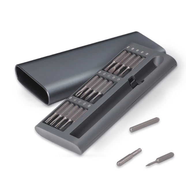 Powerology 31-in-1 Precision Screwdriver Kit - S2 Steel Magnetic Bits - Grey