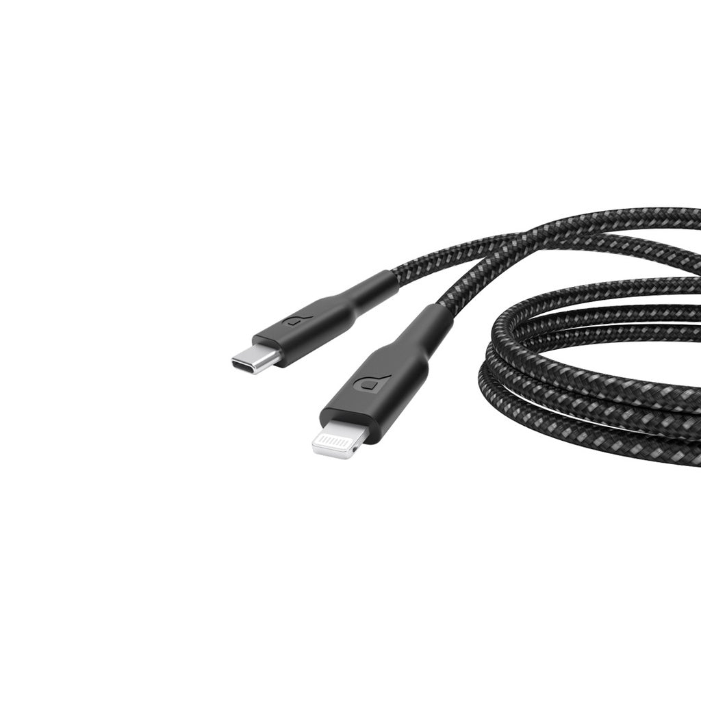 كابل باورولوجي (Powerology) المجدول من USB-C إلى Lightning بقوة 60 واط - بطول 2 متر شحن سريع ومتين