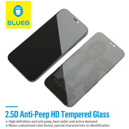 واقي شاشة Matte مضاد للخدش من BLUEO NPG1-16plus Privacy - أسود لهاتف iPhone 16 Plus/15 Plus