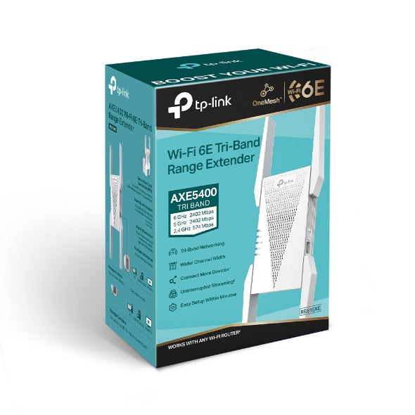 TP-Link RE815XE AXE5400 Tri-Band Mesh Wi-Fi 6E Range Extender