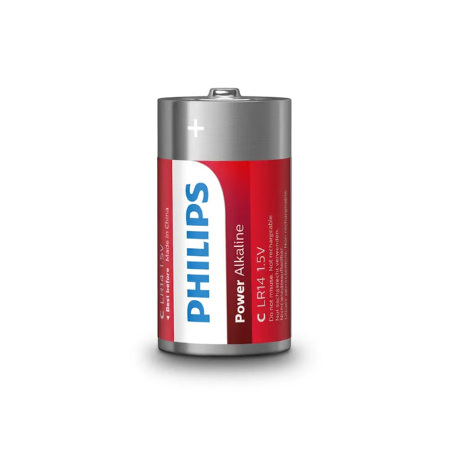 Philips Power Alkaline C Batteries 2-Pack