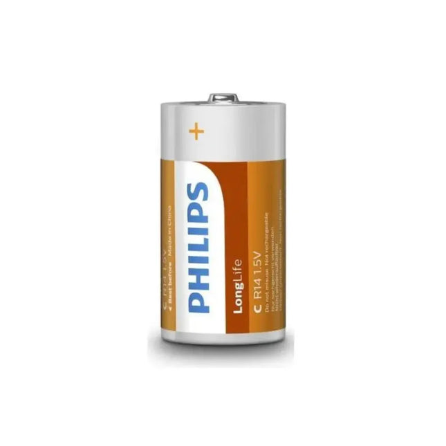 Philips Zinc C Batteries (2 Pack)