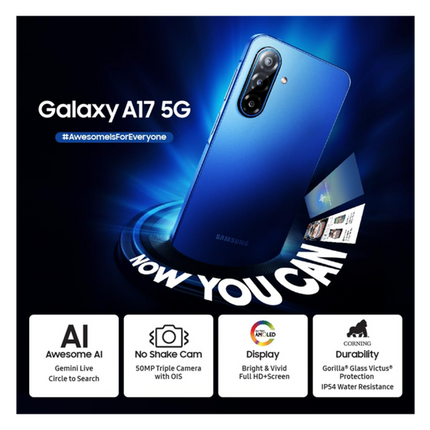 Samsung Galaxy A16 5G Smartphone - 6GB RAM - Black, Grey & Blue