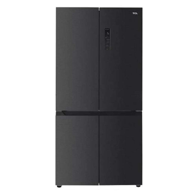 TCL C780CDBN 4-Door Cross Door Refrigerator - 600L Total Capacity - Inverter Compressor - Metal Cooling - Multi Air Flow - LED Display - Matte Black Steel