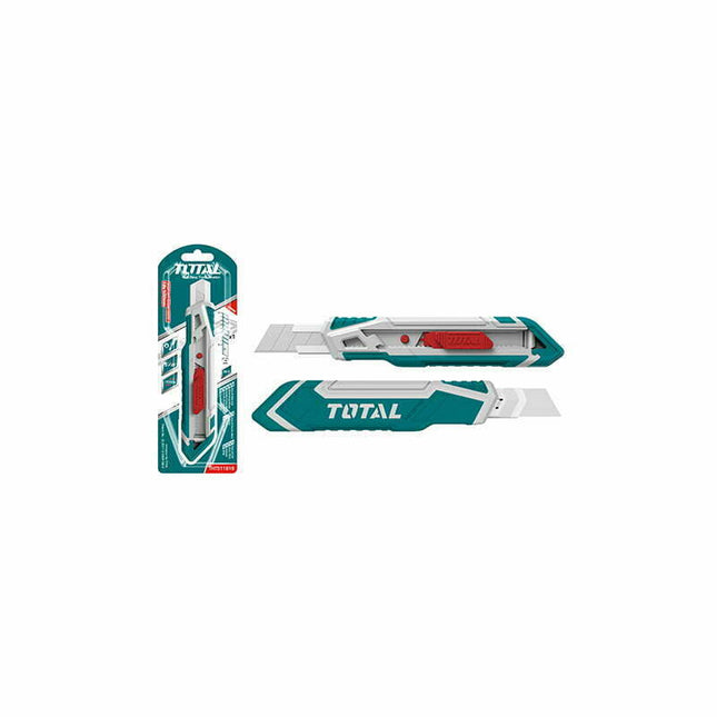 Total THT511816  Snap-Off Blade Knife – 18×100mm Push-Lock Utility Cutter