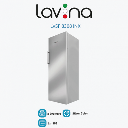 فريزر عمودي Lavina بدون تجميد 308 لتر