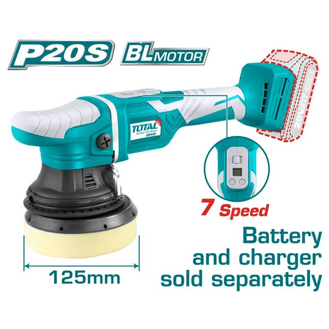 Total TAPLI2002 20V Lithium-Ion Cordless Angle Polisher