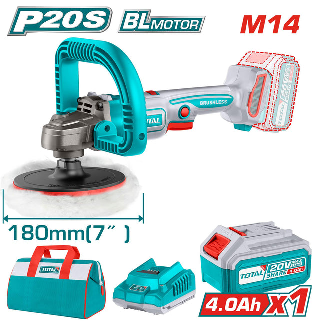 Total TAPLI20181  20V Cordless Angle Polisher 