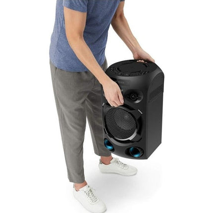 نظام صوت سوني (Sony) عالي القوة MHC-V02 للحفلات مع بلوتوث ومعزز باسات جيت