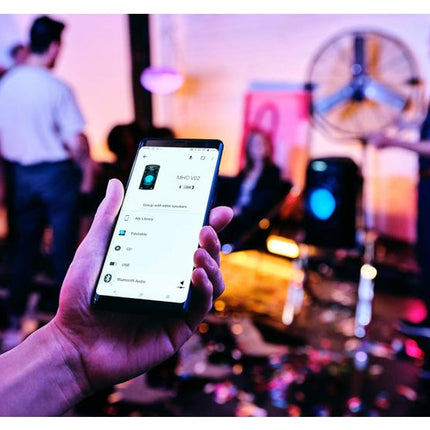 نظام صوت سوني (Sony) عالي القوة MHC-V02 للحفلات مع بلوتوث ومعزز باسات جيت