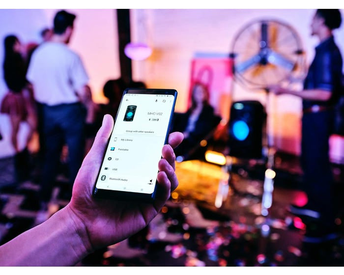 نظام صوت سوني (Sony) عالي القوة MHC-V02 للحفلات مع بلوتوث ومعزز باسات جيت نظام صوت سوني (Sony) عالي القوة MHC-V02 للحفلات مع بلوتوث ومعزز باسات جيت