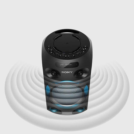 نظام صوت سوني (Sony) عالي القوة MHC-V02 للحفلات مع بلوتوث ومعزز باسات جيت