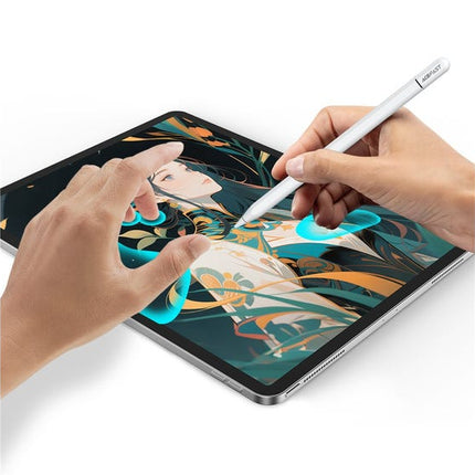 Acefast V3 Universal Capacitive Stylus Pen for iPad, Android & Windows, High Precision Touch Pen with Palm Rejection & Type-C Charging, Professional Drawing Pencil - White