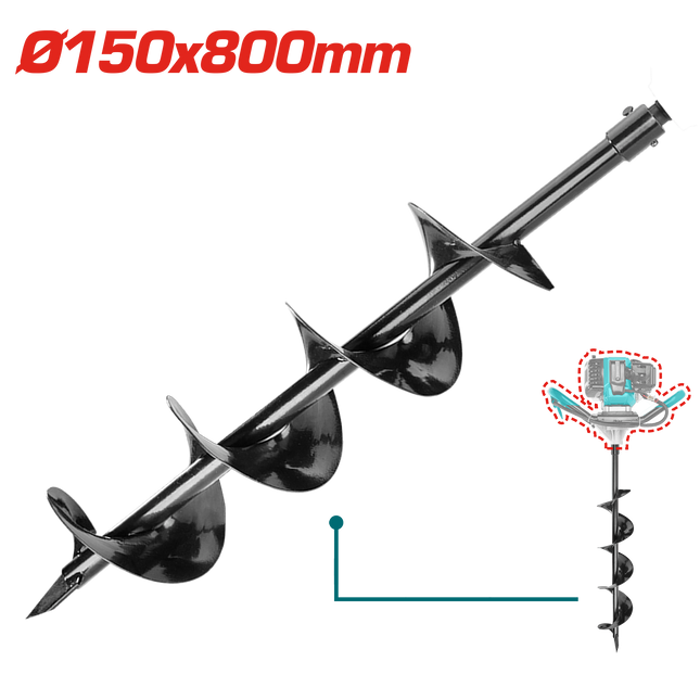 Total TEA55221-2 | Earth Auger Bit 150×800mm