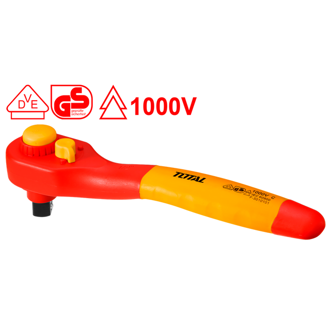 Total THIRTH121  1/2" Insulated Ratchet Handle 1000V – Safe & Durable Tool for Electricians