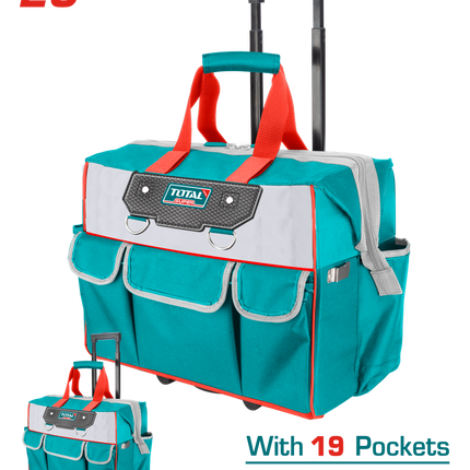 Total THRRTB2012 Tool Bag with Wheels 20-Inch Rolling Tool Bag