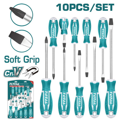 Total THT250610   10-Piece Screwdriver Set – Versatile & Durable