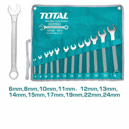 Total  THT1022121 - 12Pcs Combination Spanner Set 6-24 mm