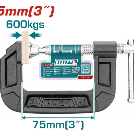 Total THT13136 | 3-Inch G Clamp