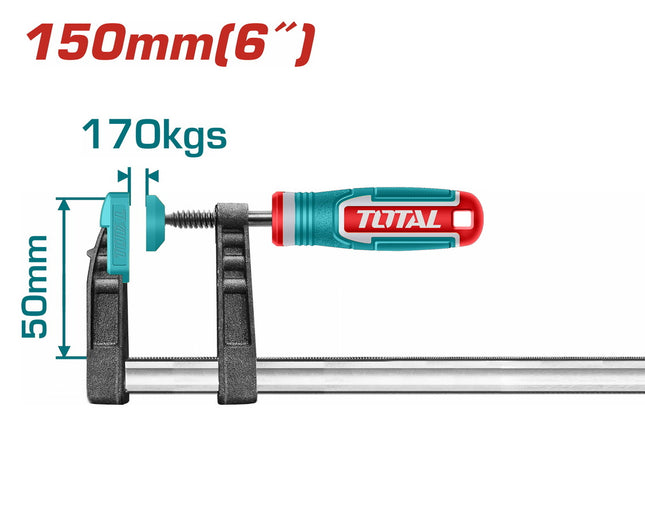Total THT1320501 |  50×150mm F Clamp for Woodworking