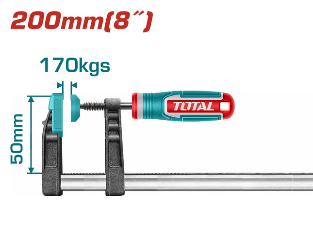 Total THT1320502 | 50×200mm F Clamp for Woodworking