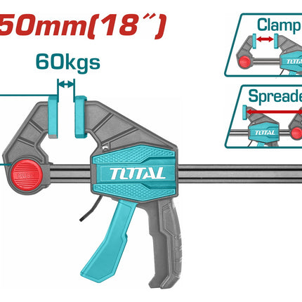 Total THT1340603 | 18-Inch Quick Bar Clamp for Woodworking