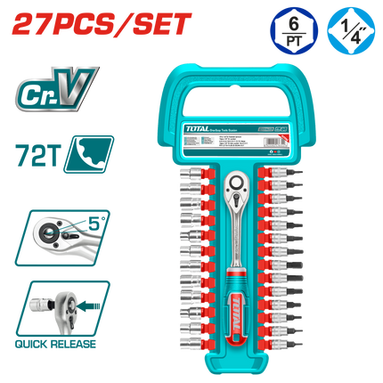 Total THT141271    27-Piece Mixed Socket Set