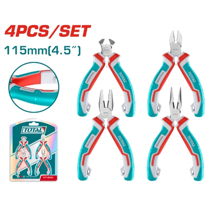 Total THT1K0404 | 4-Piece Mini Pliers Set 4.5
