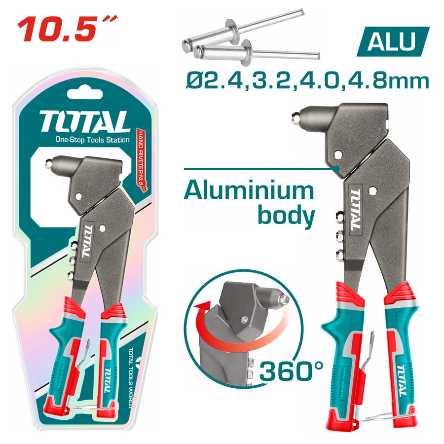 Total THT32106 360° Swivel Head Hand Riveter 10.5 Total THT32106 360° Swivel Head Hand Riveter 10.5