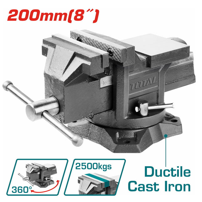 Total THT6186 |  8-Inch Swivel Steel Bench Vice