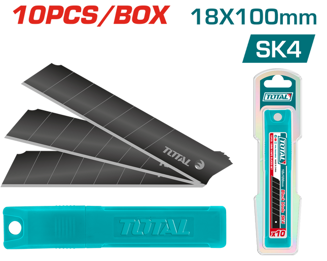Total THTCB181 | 18mm x 100mm Utility Knife Blades – Pack of 10 