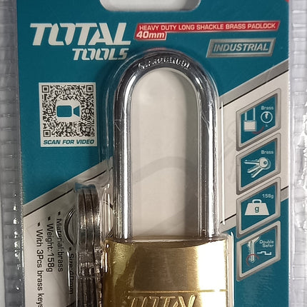 Total  Heavy Duty Brass Padlocks Long Shackle