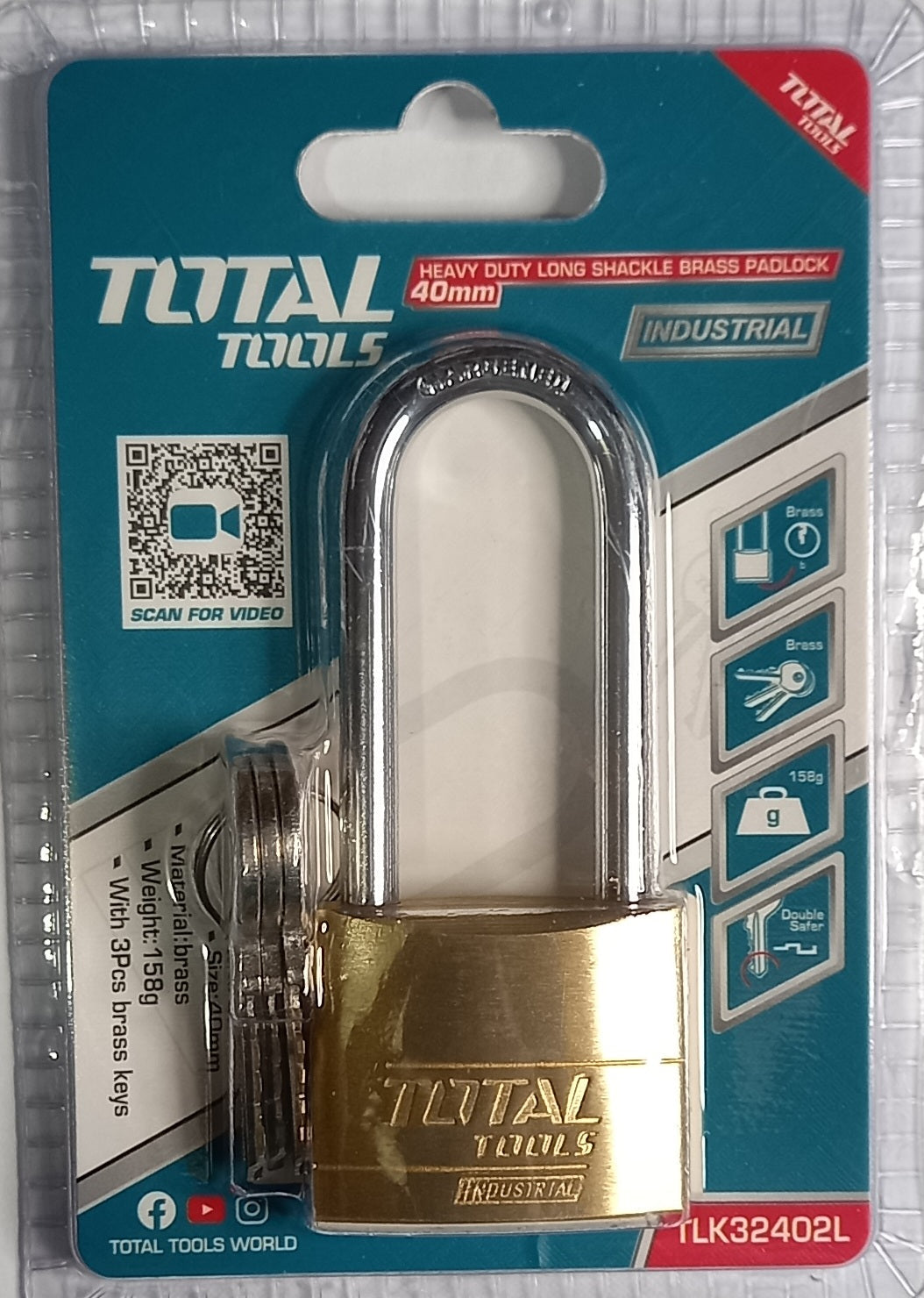 أقفال نحاسية حلقة طويلة Total أقفال نحاسية حلقة طويلة Total