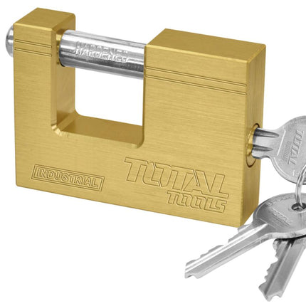 Total Heavy Duty Brass Block Padlocks Square