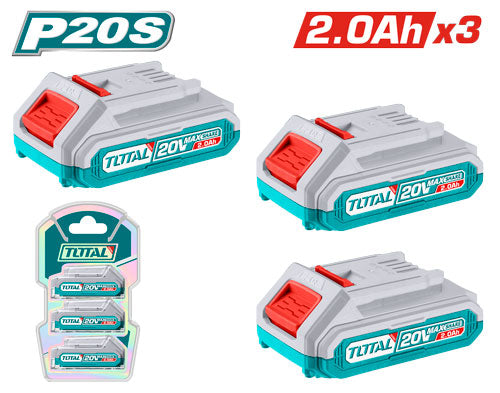 Total TOSLI240311   3x 20V 2.0Ah Lithium-Ion Battery Pack
