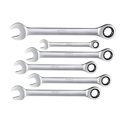 Total THT102RK566  - 6Pcs Ratchet Combination Spanner Set 8-17 mm