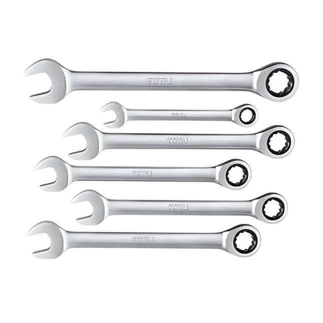 Total THT102RK566  - 6Pcs Ratchet Combination Spanner Set 8-17 mm