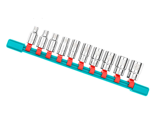 Total THT1411023 | 1/4" Socket Set 10pcs (5–14mm)