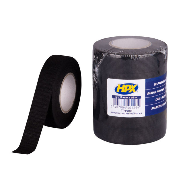 Cable protection tape 5xblack 19mm x 10 m hpx