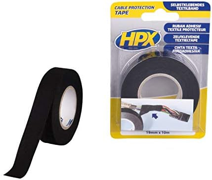 Cable protection tape 5xblack 19mm x 10 m