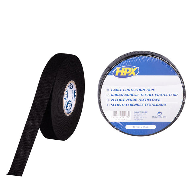 Cable protection tape 5xblack 19mm x 25 m hpx