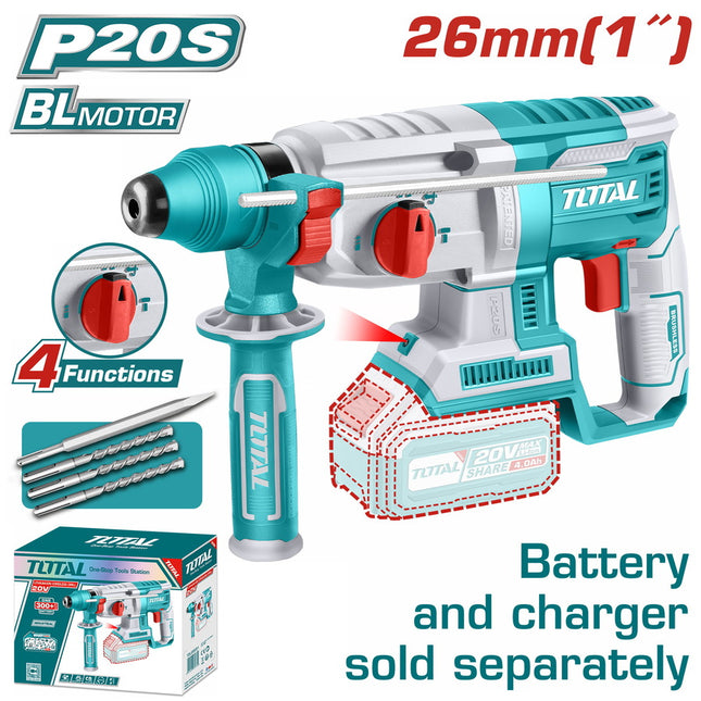 Total TRHLI20228 20V Cordless Rotary Hammer
